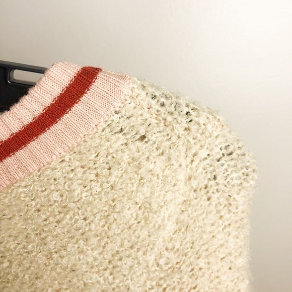 Charlie & Robin Cream Button Front Fuzzy Retro Cardigan Small womens - Picture 9 of 9